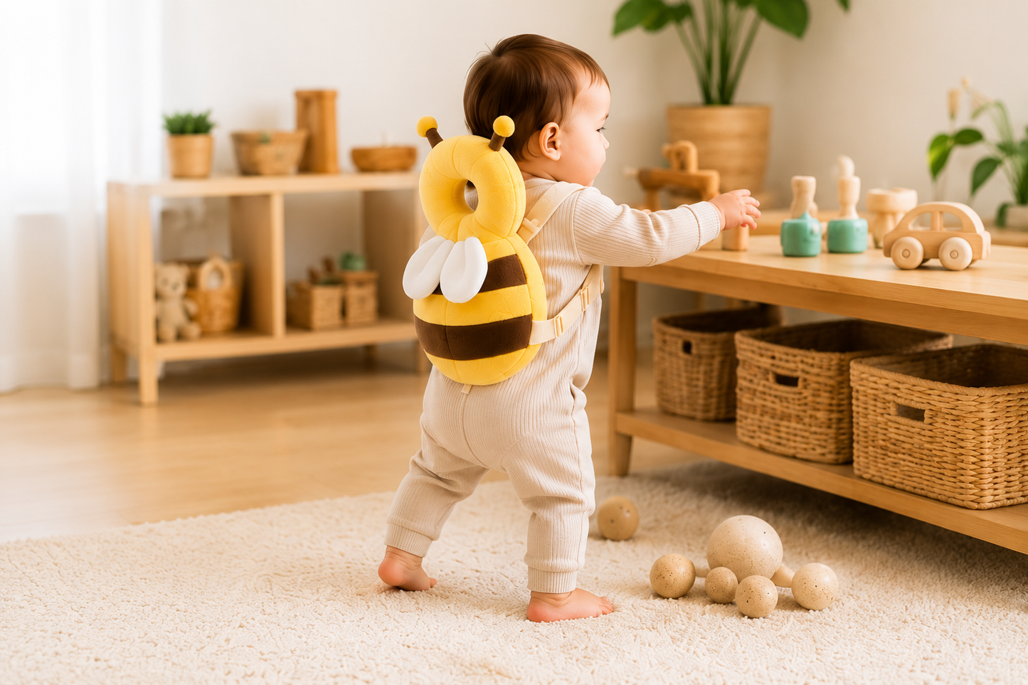 Pernă de protecție pentru cap – Primii pași cu Albinuța 🐝