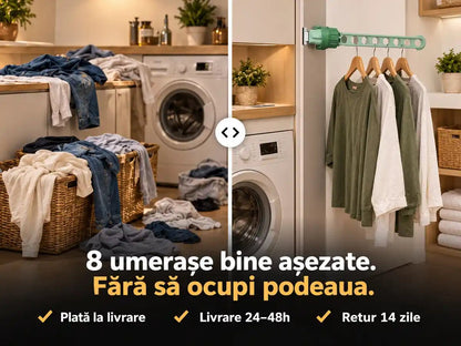 Dyplo – Uscator Portabil de Haine, Fără Gaurire